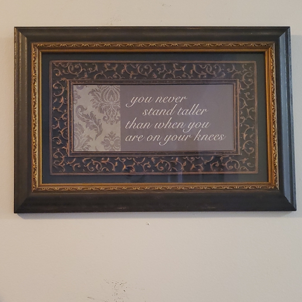Deal!  Black and Gold Framed prayer Wall Art